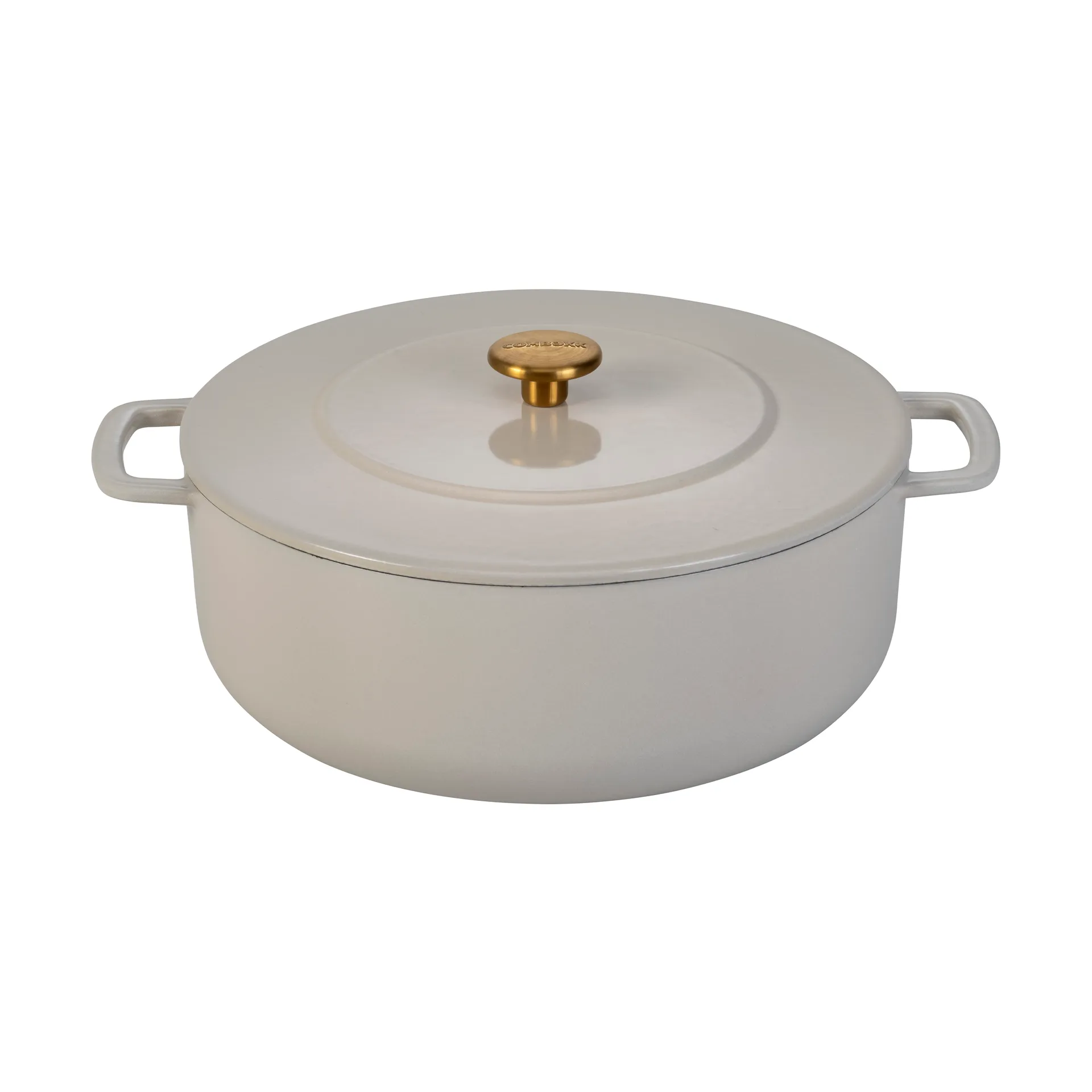 Combekk Enameled gjutjärnsgryta Ø28 cm, Sand-gold knob Combekk