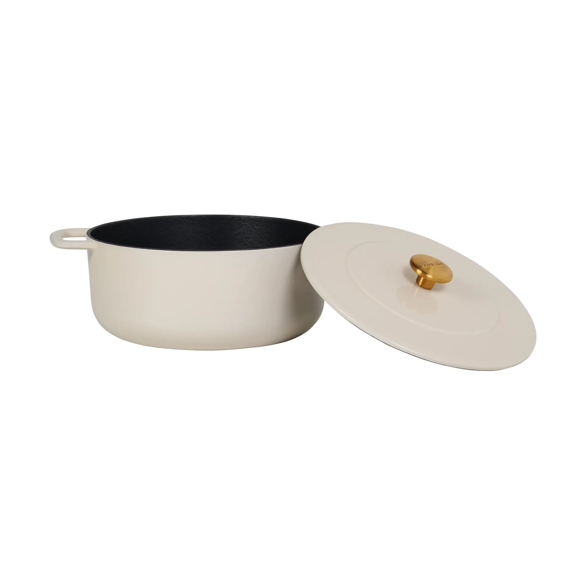 Combekk Enameled gjutjärnsgryta Ø28 cm, Sand-gold knob Combekk