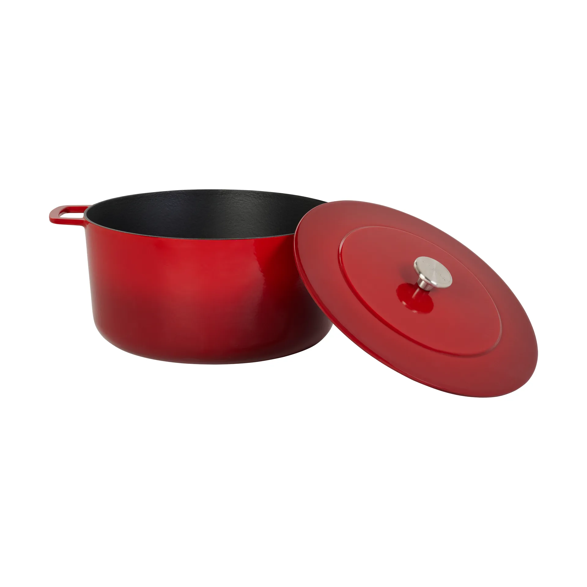 Combekk Enameled gjutjärnsgryta Ø32 cm, Cherry-silver knob Combekk