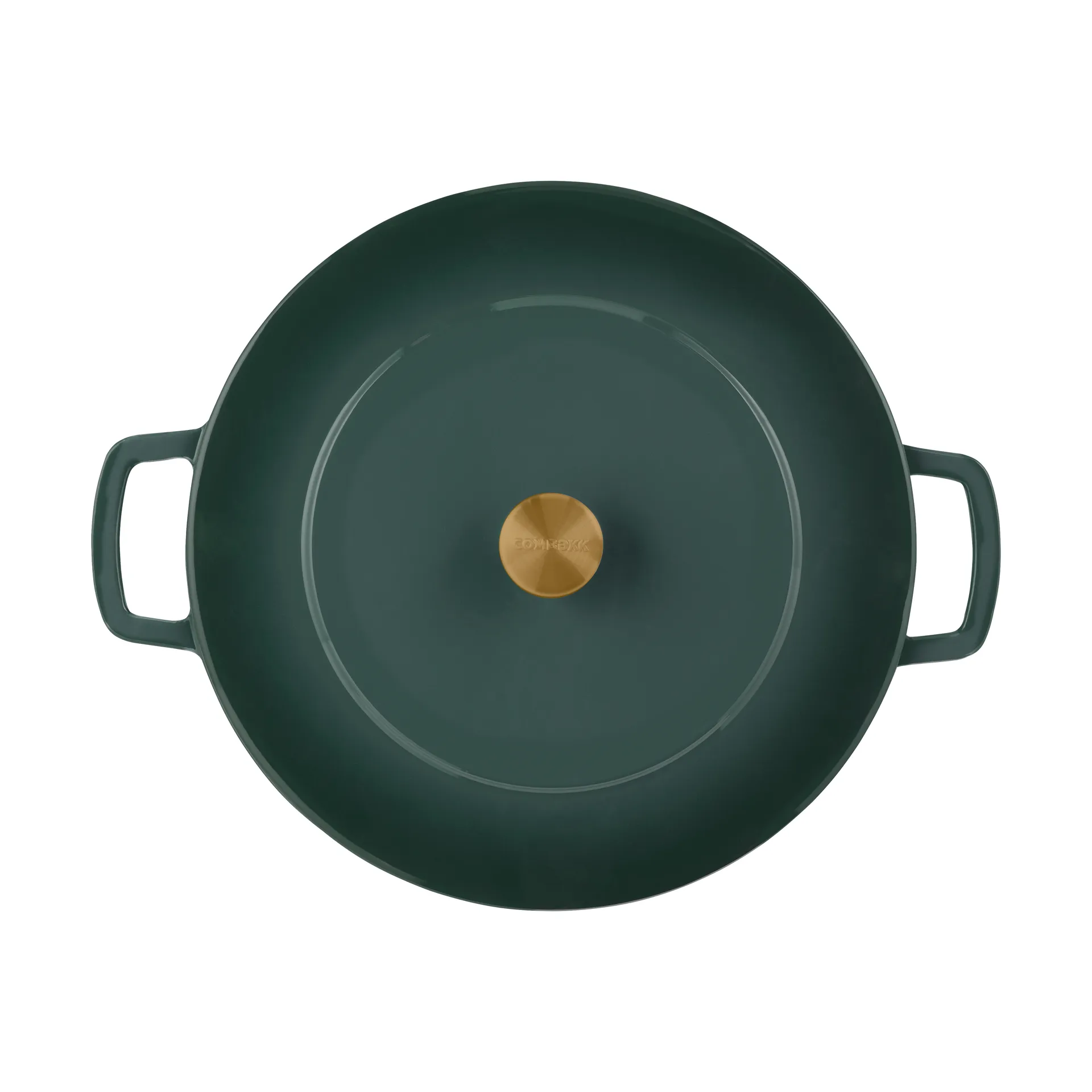 Combekk Enameled gjutjärnsgryta Ø32 cm, Holly Green-gold knob Combekk