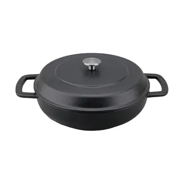 Combekk Enameled traktörpanna gjutjärn Ø28 cm - Black-silver knob - Combekk
