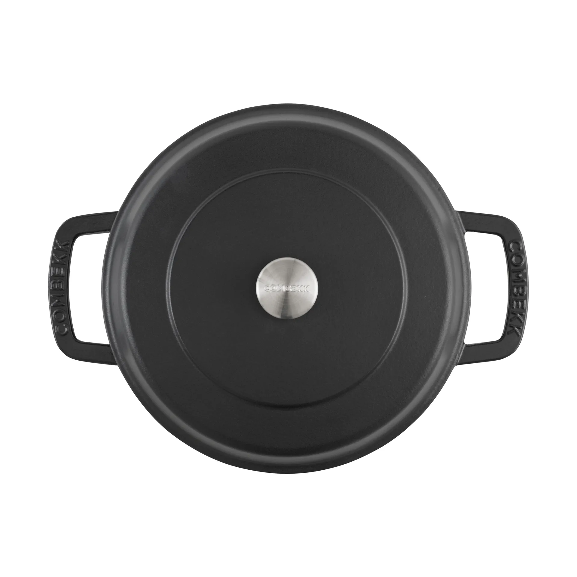 Combekk Enameled traktörpanna gjutjärn Ø28 cm, Black-silver knob Combekk