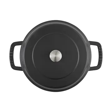 Combekk Enameled traktörpanna gjutjärn Ø28 cm - Black-silver knob - Combekk