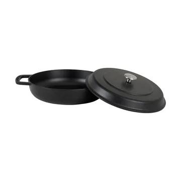 Combekk Enameled traktörpanna gjutjärn Ø28 cm - Black-silver knob - Combekk