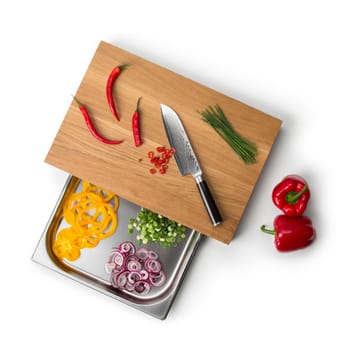 Skärbräda ek med 1 bleck - 27x39 cm - Continenta