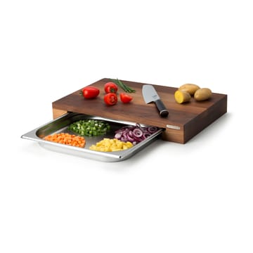 Skärbräda valnöt med 1 bleck - 32x48 cm - Continenta