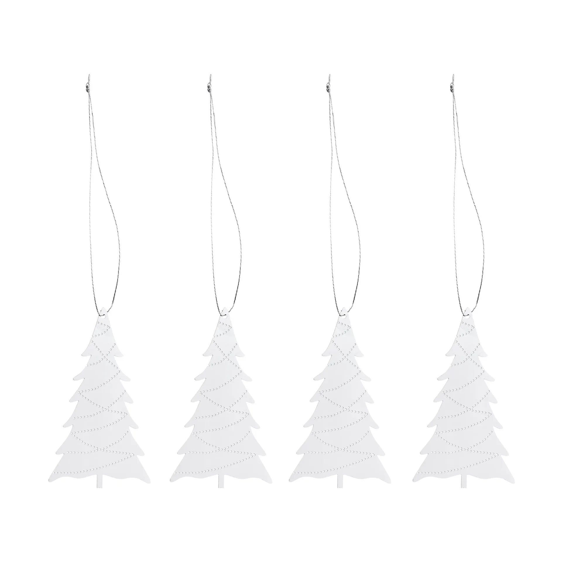 Cooee julhänge stainless steel 4-pack, Tree Cooee Design