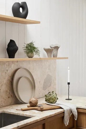 Curved ljusstake 26 cm - Black - Cooee Design