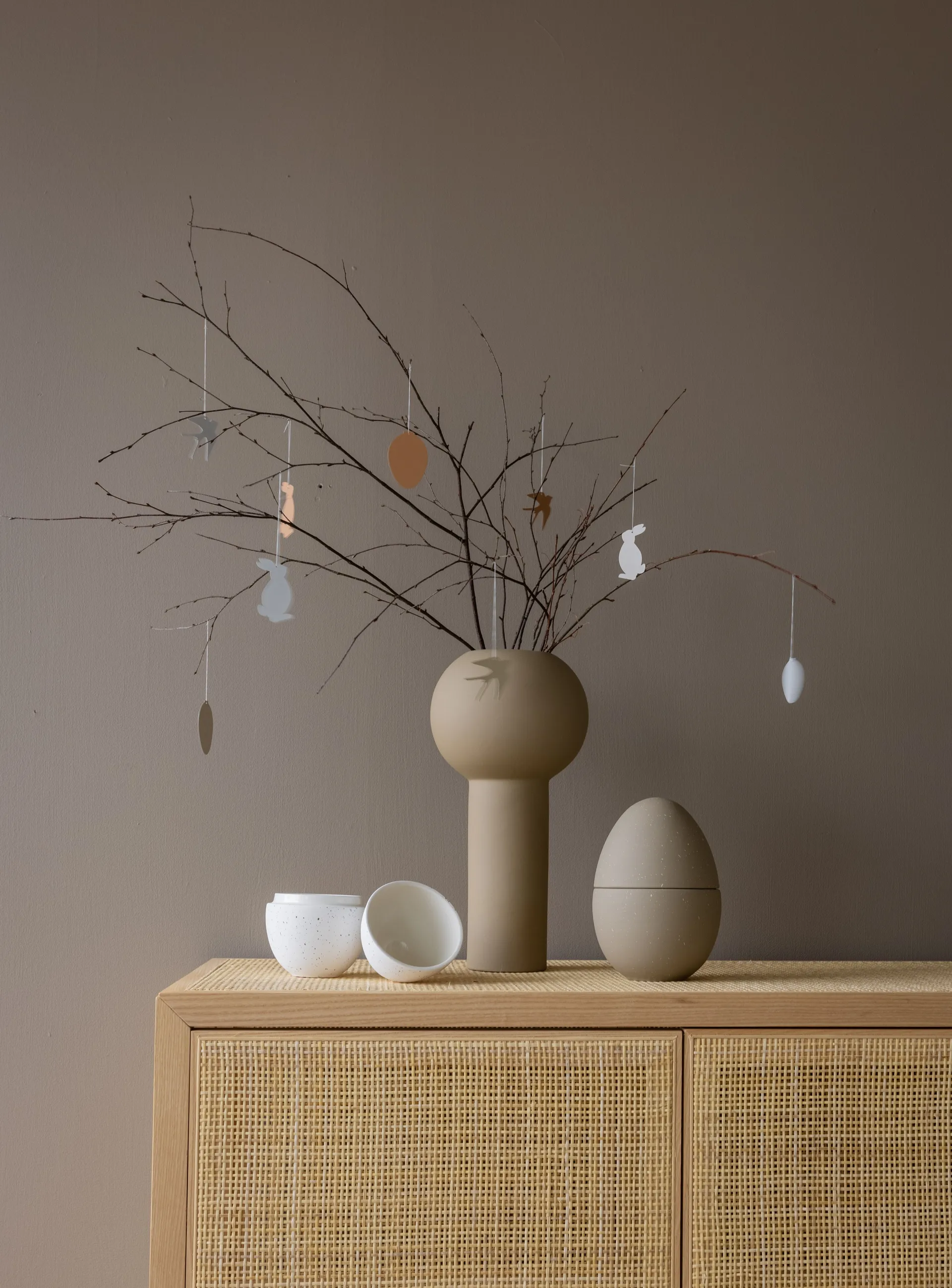 Easter Deco ägg påskdekoration 4-pack, Cafe au lait Cooee Design