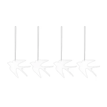 Easter Deco fågel påskhänge 4-pack - White - Cooee Design