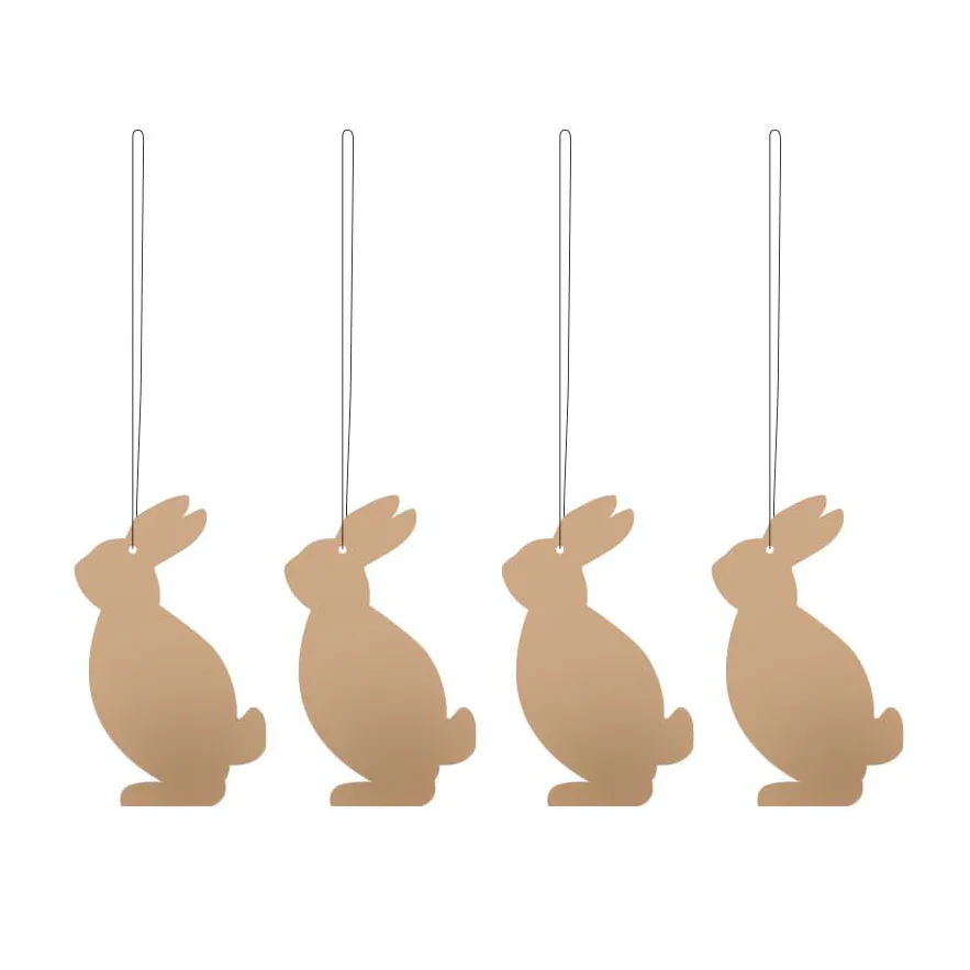 Easter Deco hare påskhänge 4-pack, Cafe au lait Cooee Design