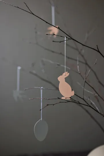 Easter Deco hare påskhänge 4-pack - Cafe au lait - Cooee Design