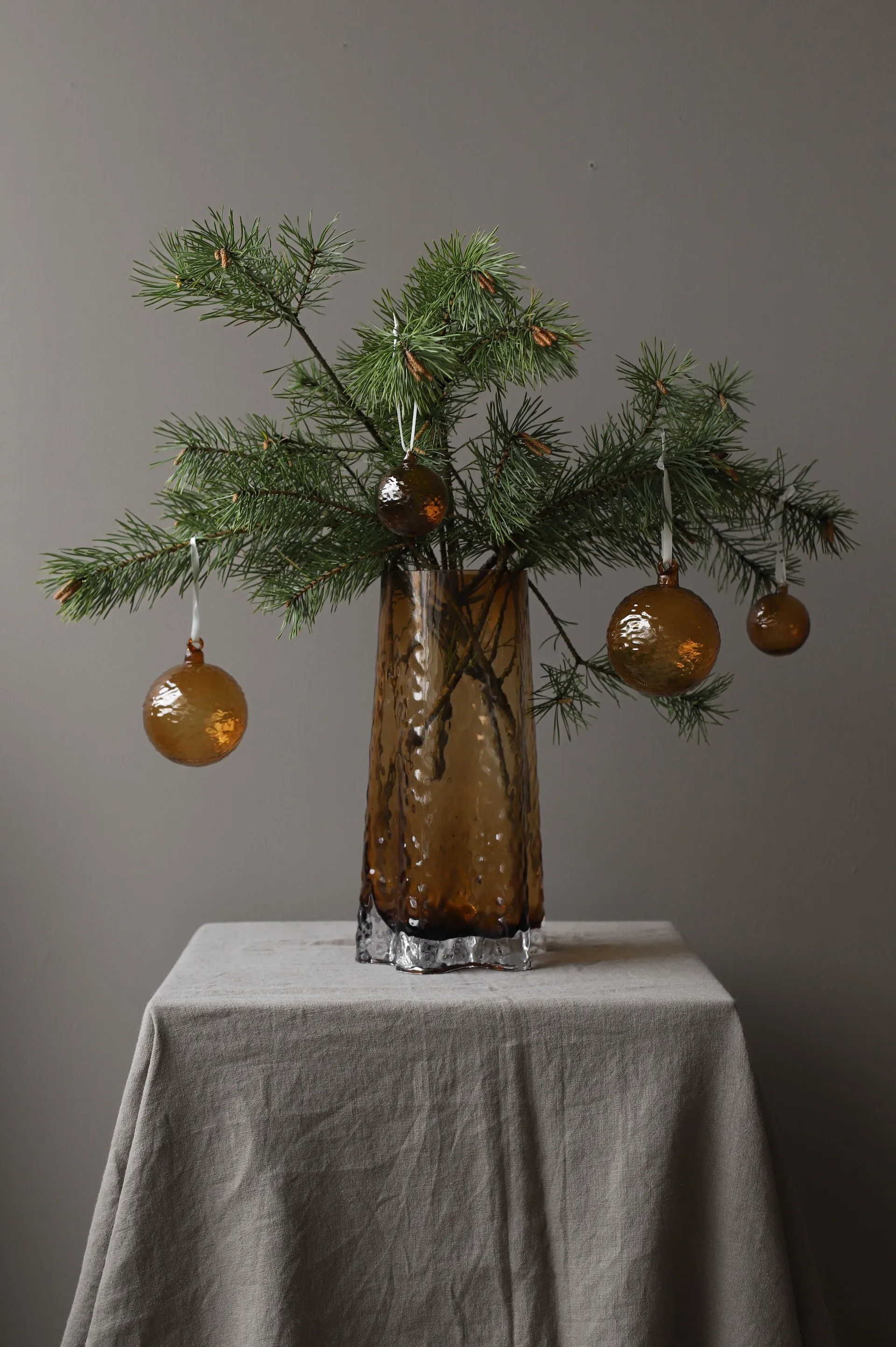 Gry Marble julkula Ø5 cm 4-pack, Cognac Cooee Design