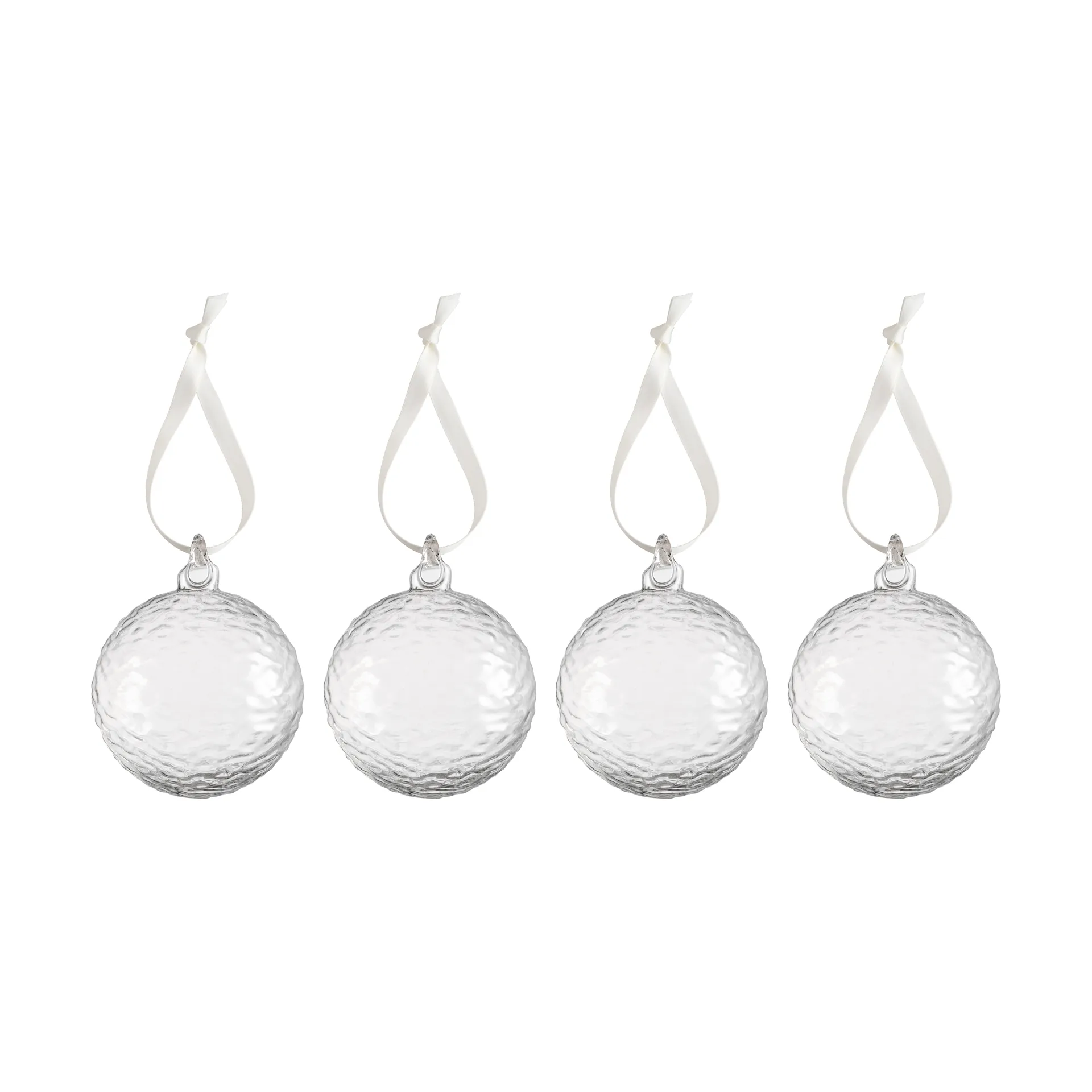 Gry Marble julkula Ø8 cm 4-pack, Clear Cooee Design