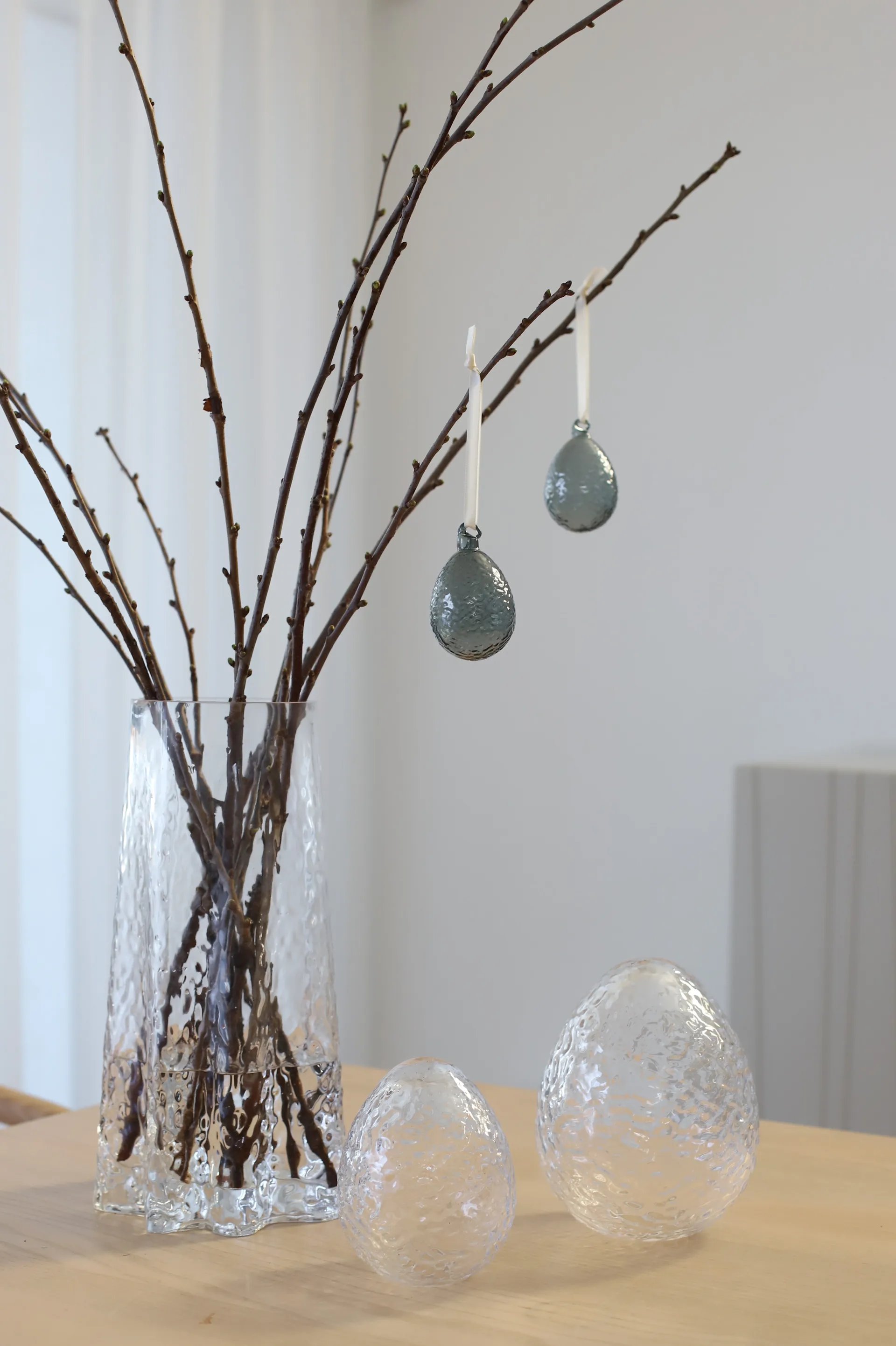 Gry stående ägg 12 cm, Clear Cooee Design