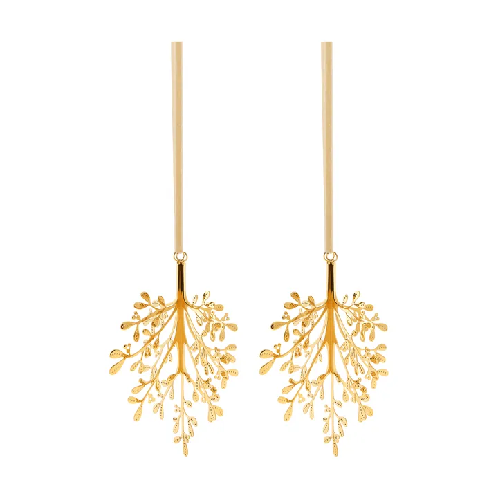 Mistletoe julhänge 2-pack - Mässing 20 cm - Cooee Design