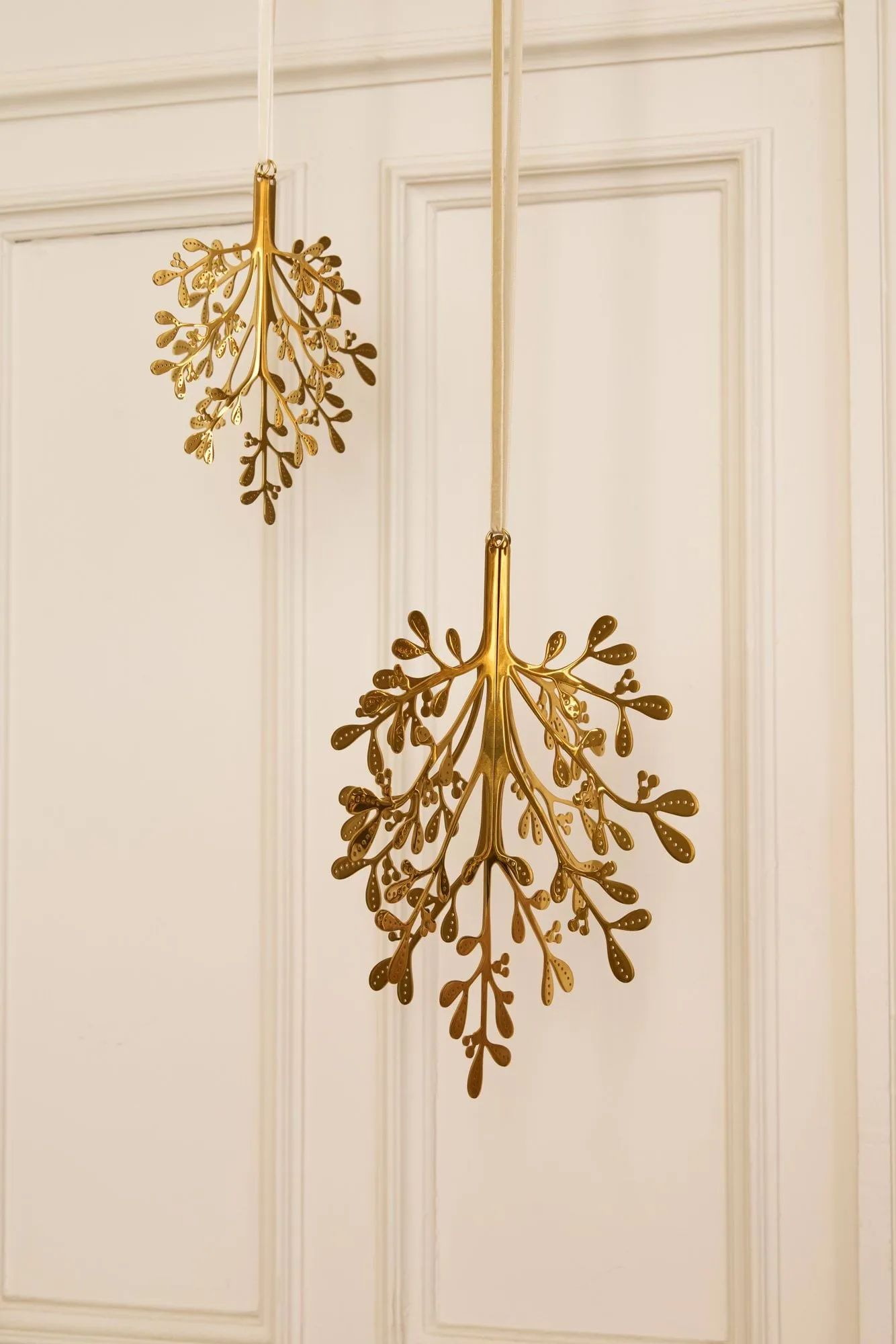 Mistletoe julhänge 2-pack, Mässing, 29 cm Cooee Design