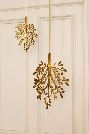Mistletoe julhänge 2-pack - Mässing, 29 cm - Cooee Design