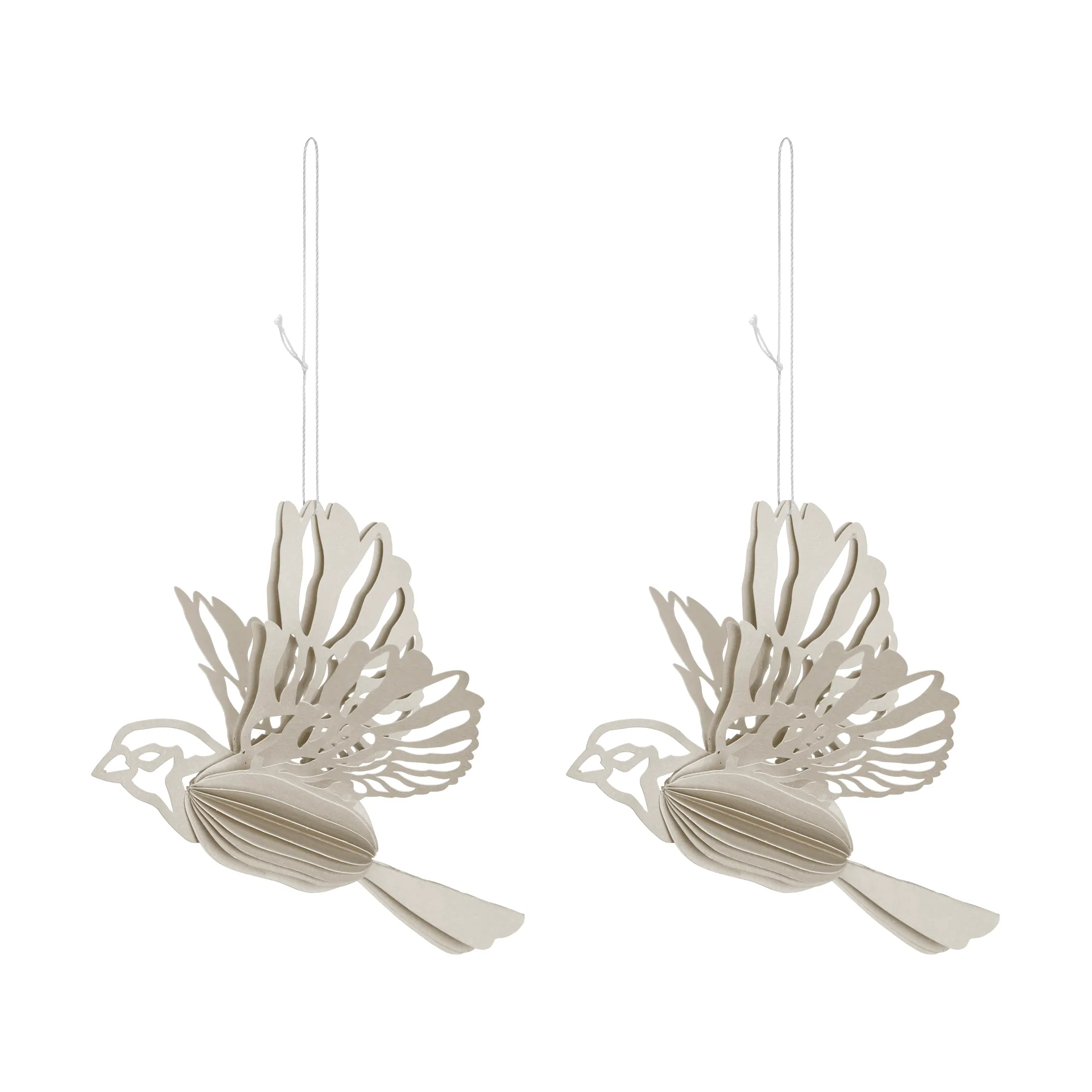 Paper bird dekorationshänge 2-pack, Sand Cooee Design