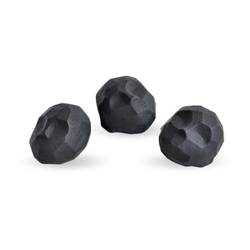 Cooee Design Pebble heads sculpture 3-pack Coal