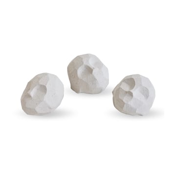 Cooee Design Pebble heads sculpture 3-pack Limestone