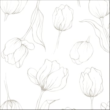 Cooee Design Tulipa servetter 16×16 cm 18-pack White