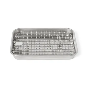 Culimat gastrobleck med avsvalningsgaller - Rostfritt stål, 18x14x2,5 cm - Culimat