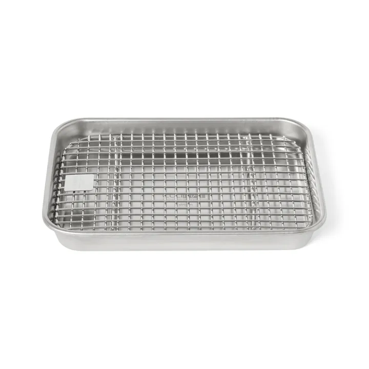 Culimat gastrobleck med avsvalningsgaller - Rostfritt stål, 18x14x2,5 cm - Culimat