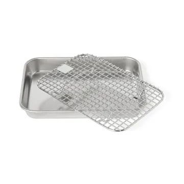 Culimat gastrobleck med avsvalningsgaller - Rostfritt stål, 18x14x2,5 cm - Culimat