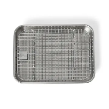 Culimat gastrobleck med avsvalningsgaller - Rostfritt stål, 18x14x2,5 cm - Culimat