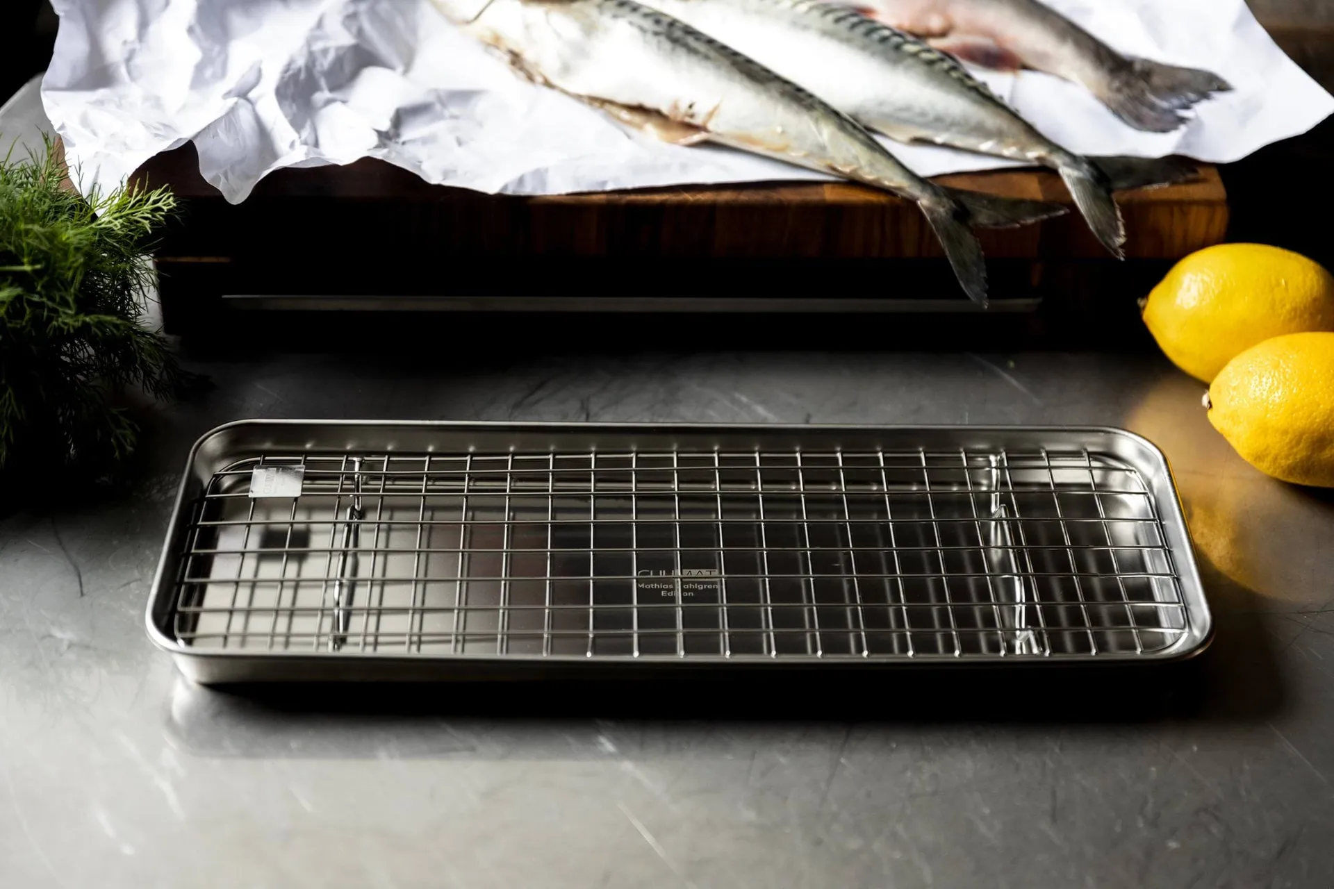 Culimat gastrobleck med avsvalningsgaller, Rostfritt stål, 38x14x2,5 cm Culimat