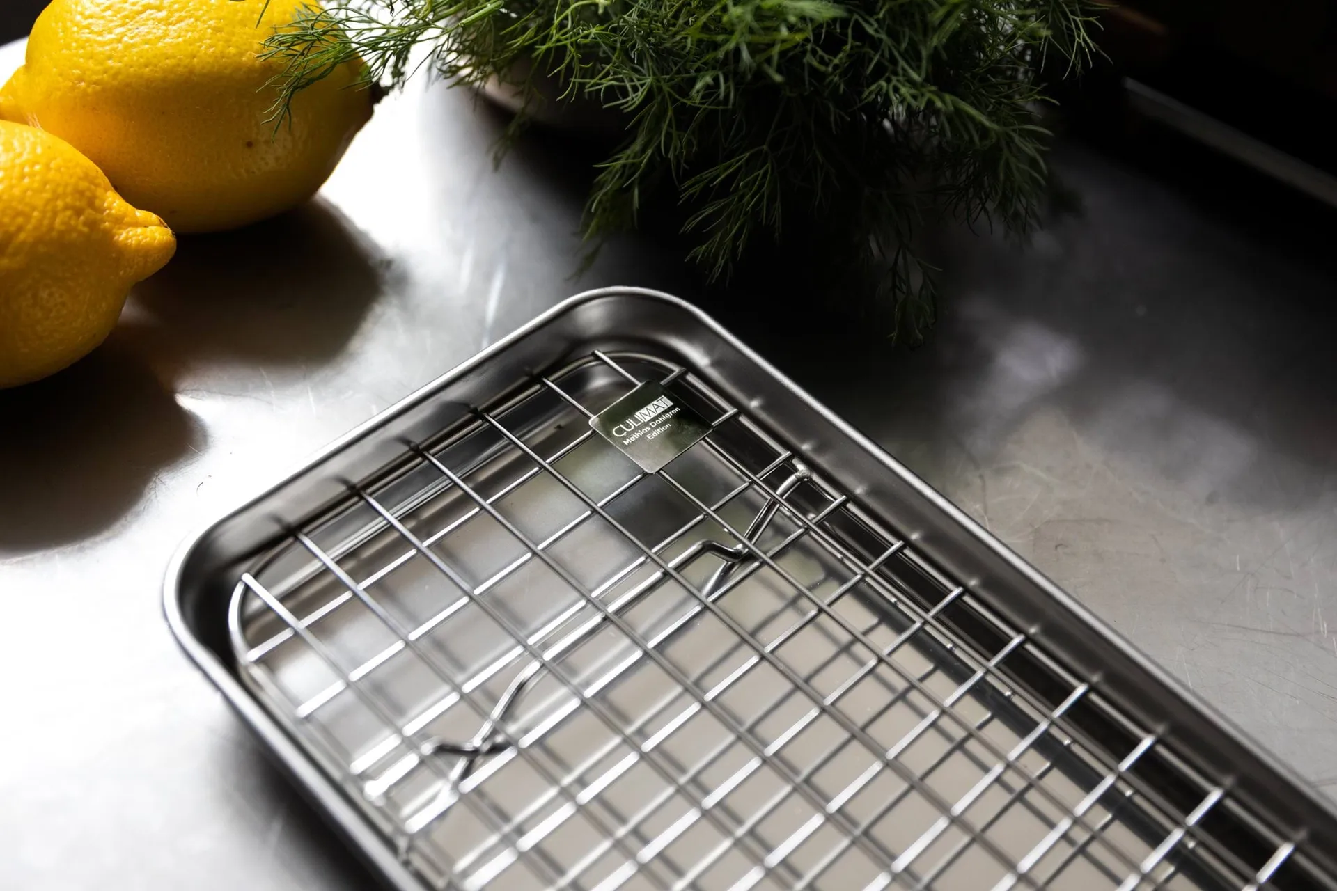 Culimat gastrobleck med avsvalningsgaller, Rostfritt stål, 38x14x2,5 cm Culimat