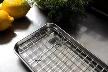 Culimat gastrobleck med avsvalningsgaller - Rostfritt stål, 38x14x2,5 cm - Culimat