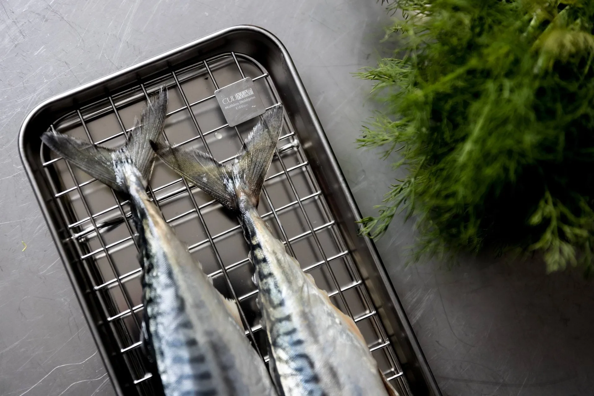 Culimat gastrobleck med avsvalningsgaller, Rostfritt stål, 38x14x2,5 cm Culimat
