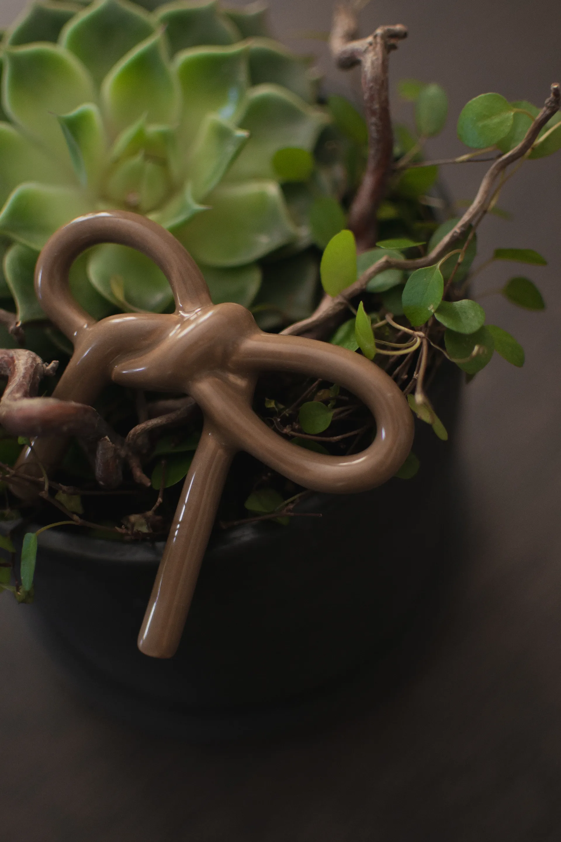 Bow blomdekoration, Shiny nougat DBKD