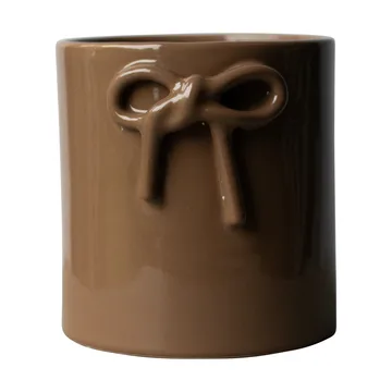 DBKD Bow kruka Ø14 cm Shiny nougat