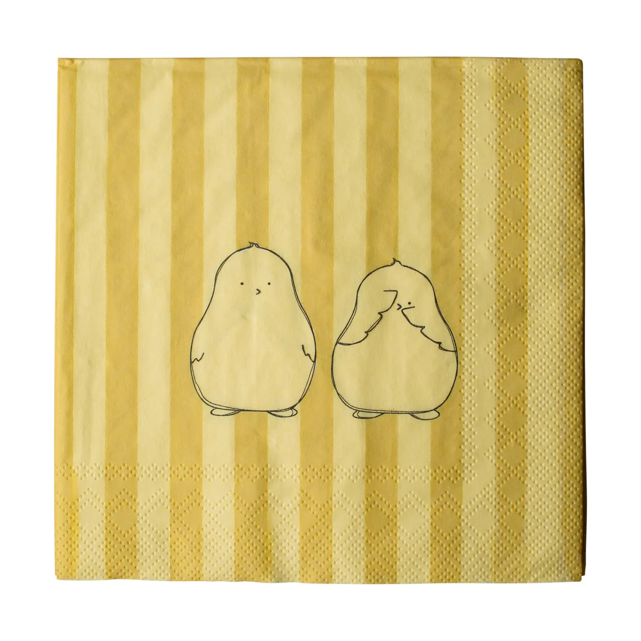 DBKD Chubby chicken stripe pappersservett 20-pack Creme 33×33 cm