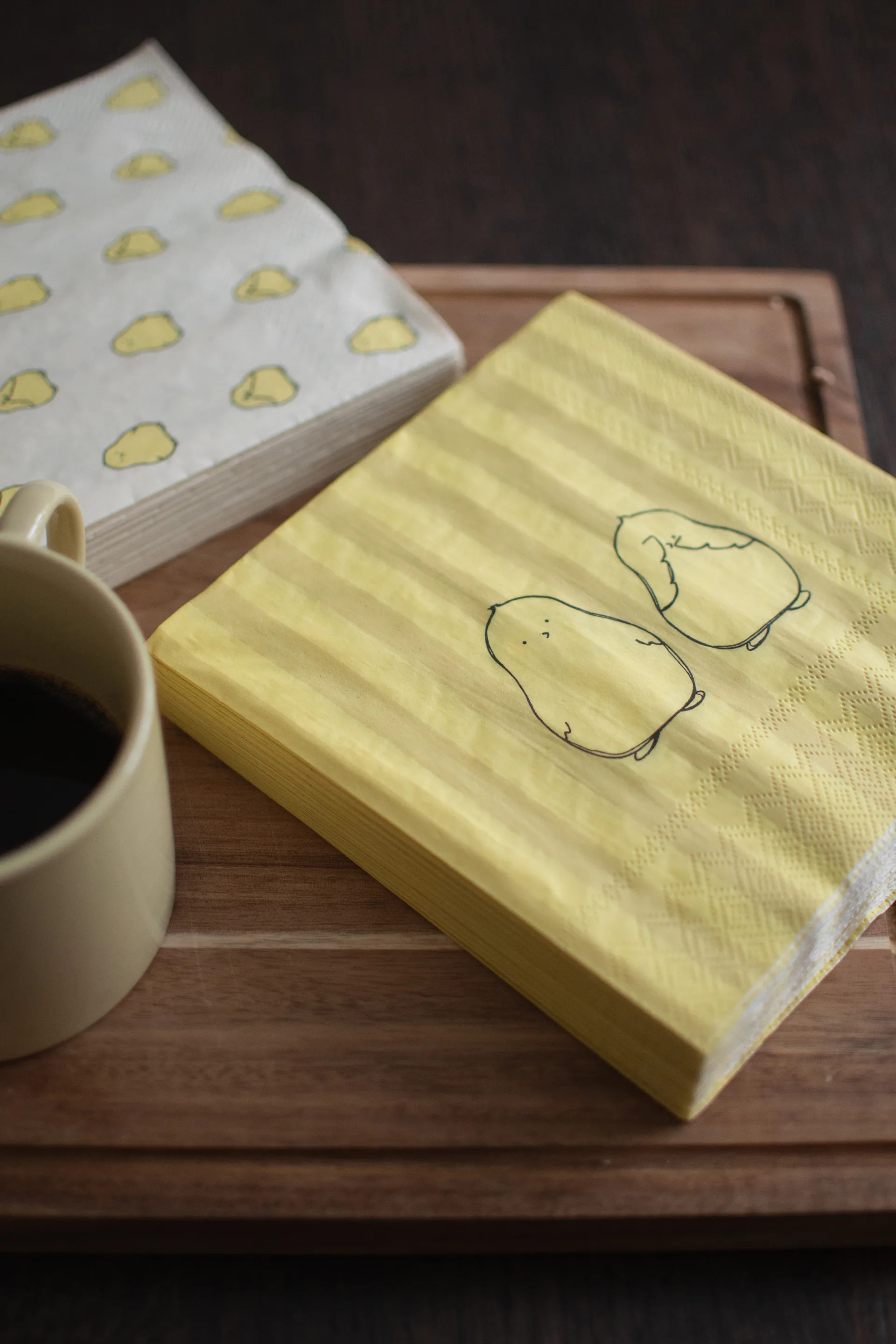 Chubby chicken stripe pappersservett 20-pack, Creme, 33x33 cm DBKD