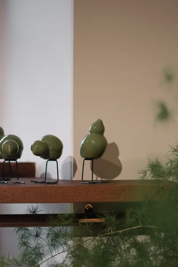 DBKD Swedish Birds påskdekoration 2-pack - Shiny green - DBKD