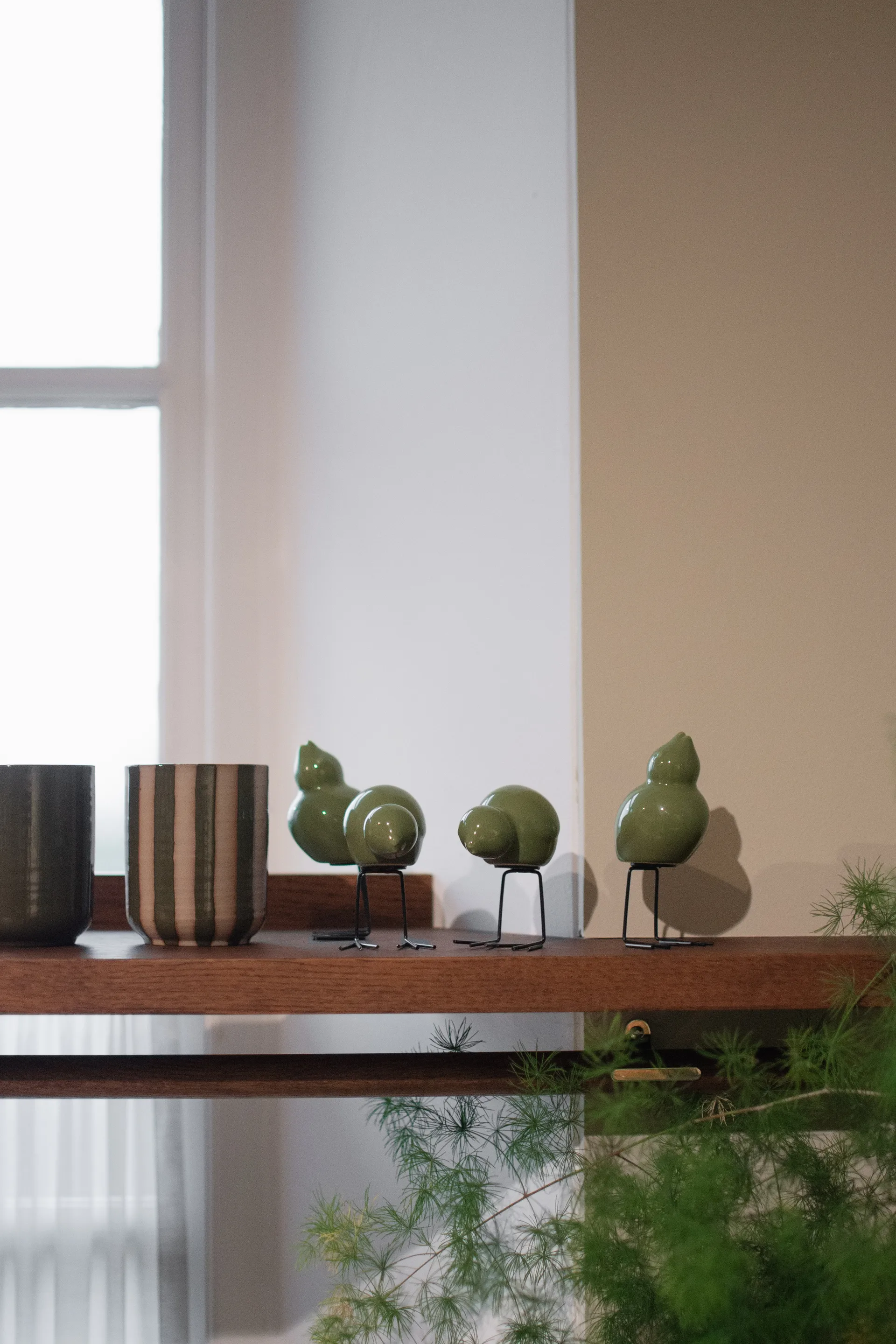 DBKD Swedish Birds påskdekoration 2-pack, Shiny green DBKD