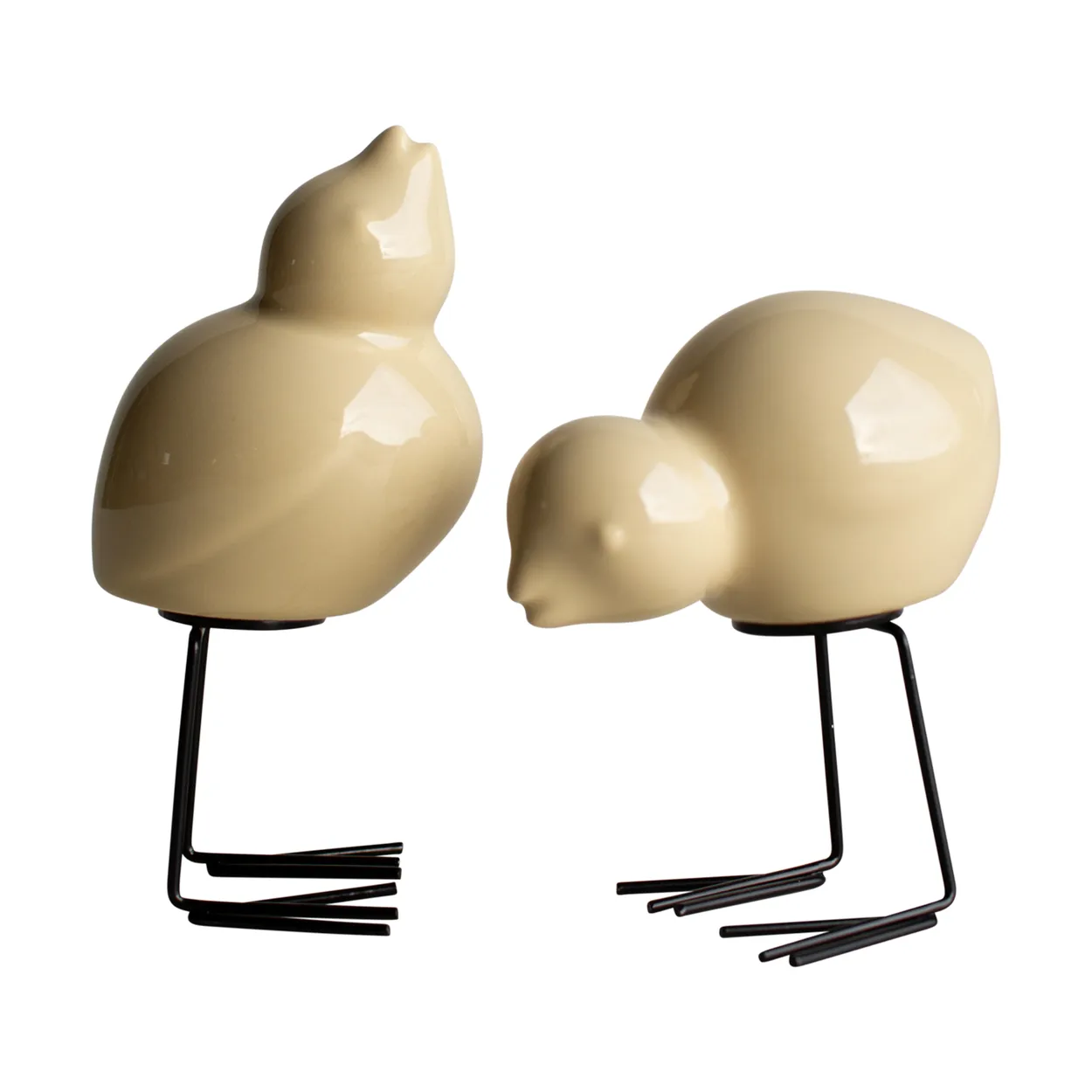 DBKD DBKD Swedish Birds påskdekoration 2-pack Shiny yellow