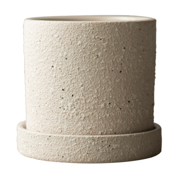 DBKD Grow kruka Ø10 cm med fat Creme structure