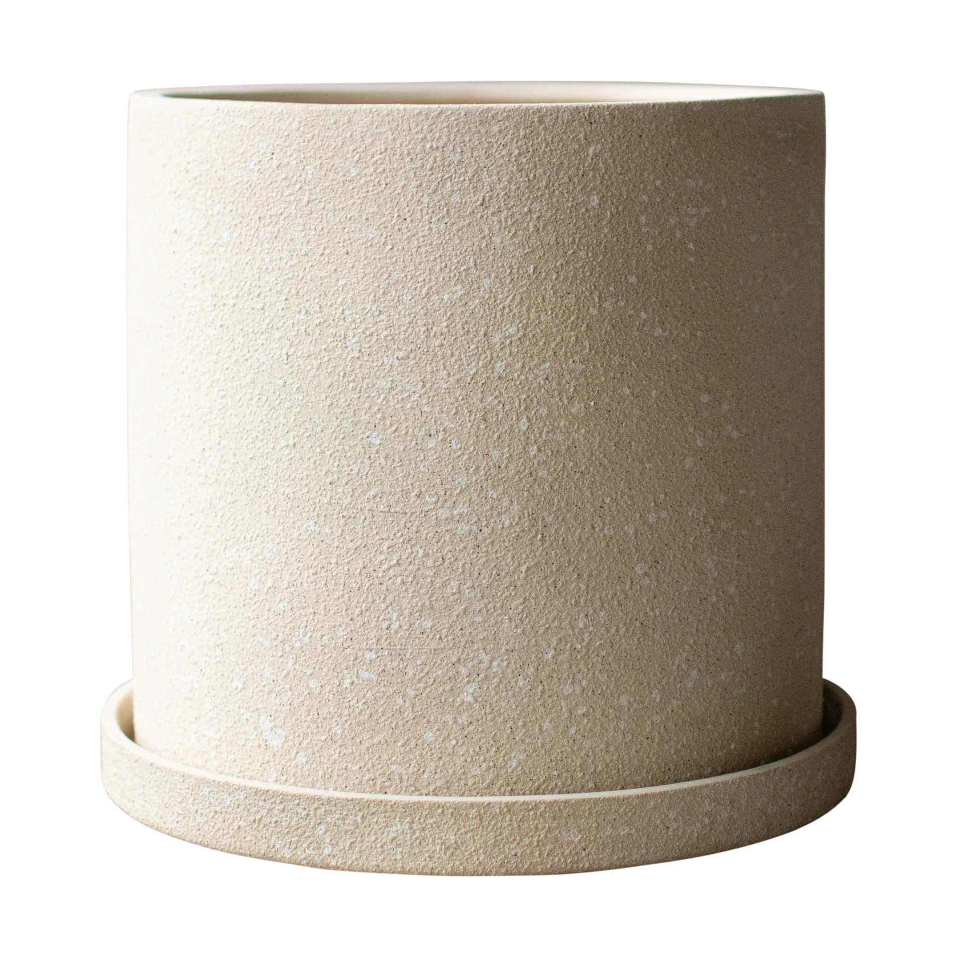 Grow kruka Ø30 cm med fat, Creme structure DBKD