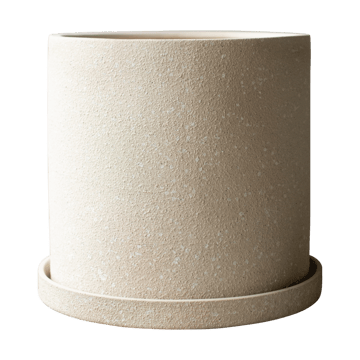 DBKD Grow kruka Ø30 cm med fat Creme structure