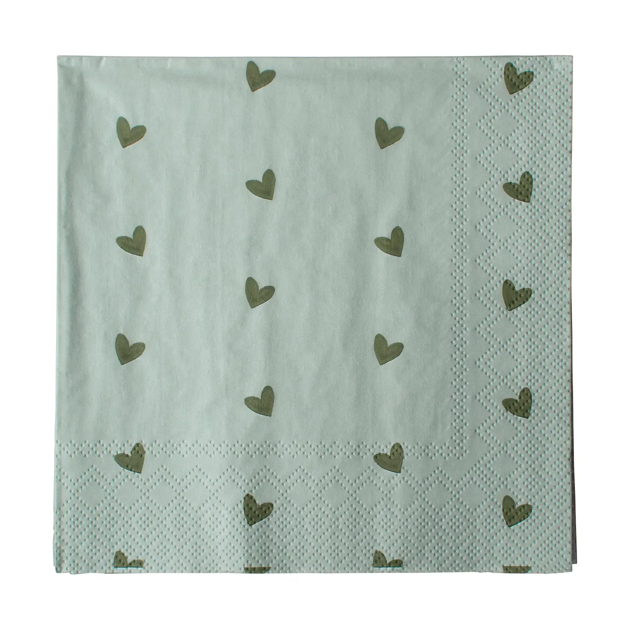 DBKD Heart pappersservett 33×33 cm 20-pack Green