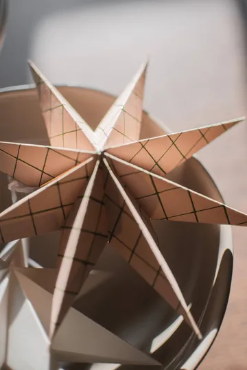 Paper winter star dekorationshänge - Square sand, large, Ø19 cm - DBKD