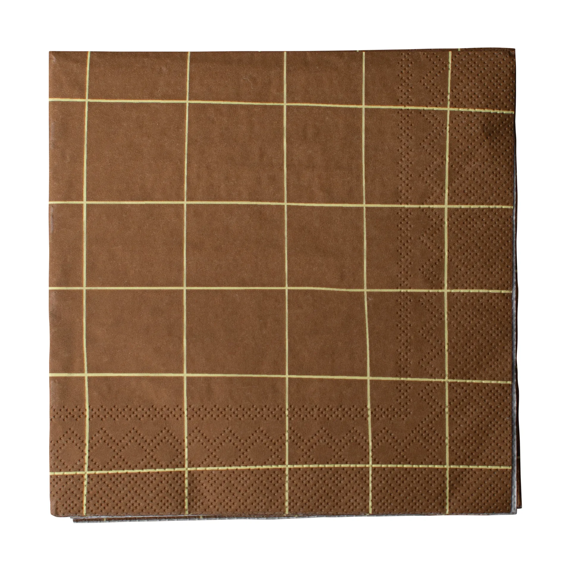 Square pappersservett 33x33 cm 20-pack, Brown DBKD