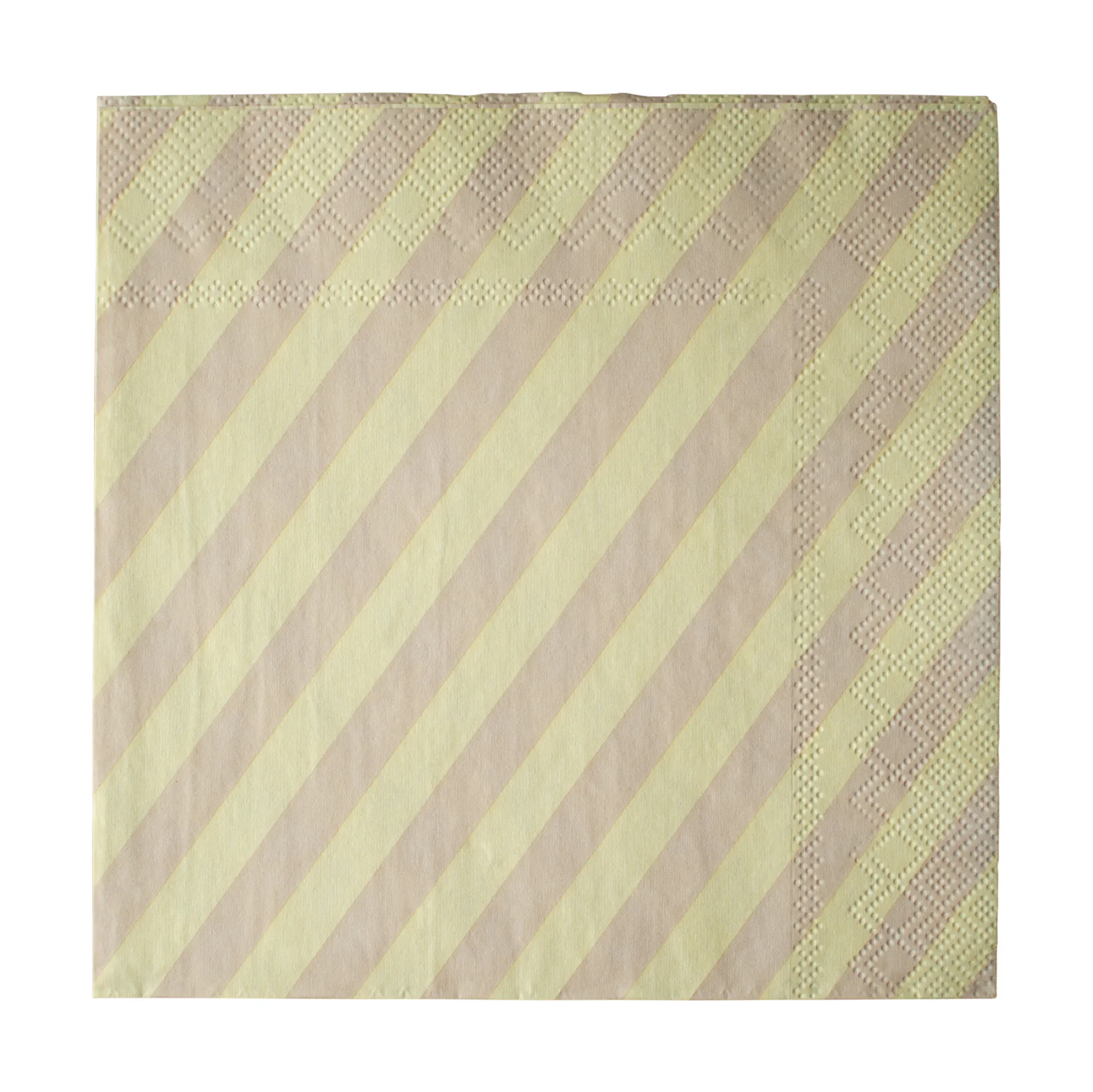 Stripe pappersservett 33x33 cm 20-pack, Yellow DBKD