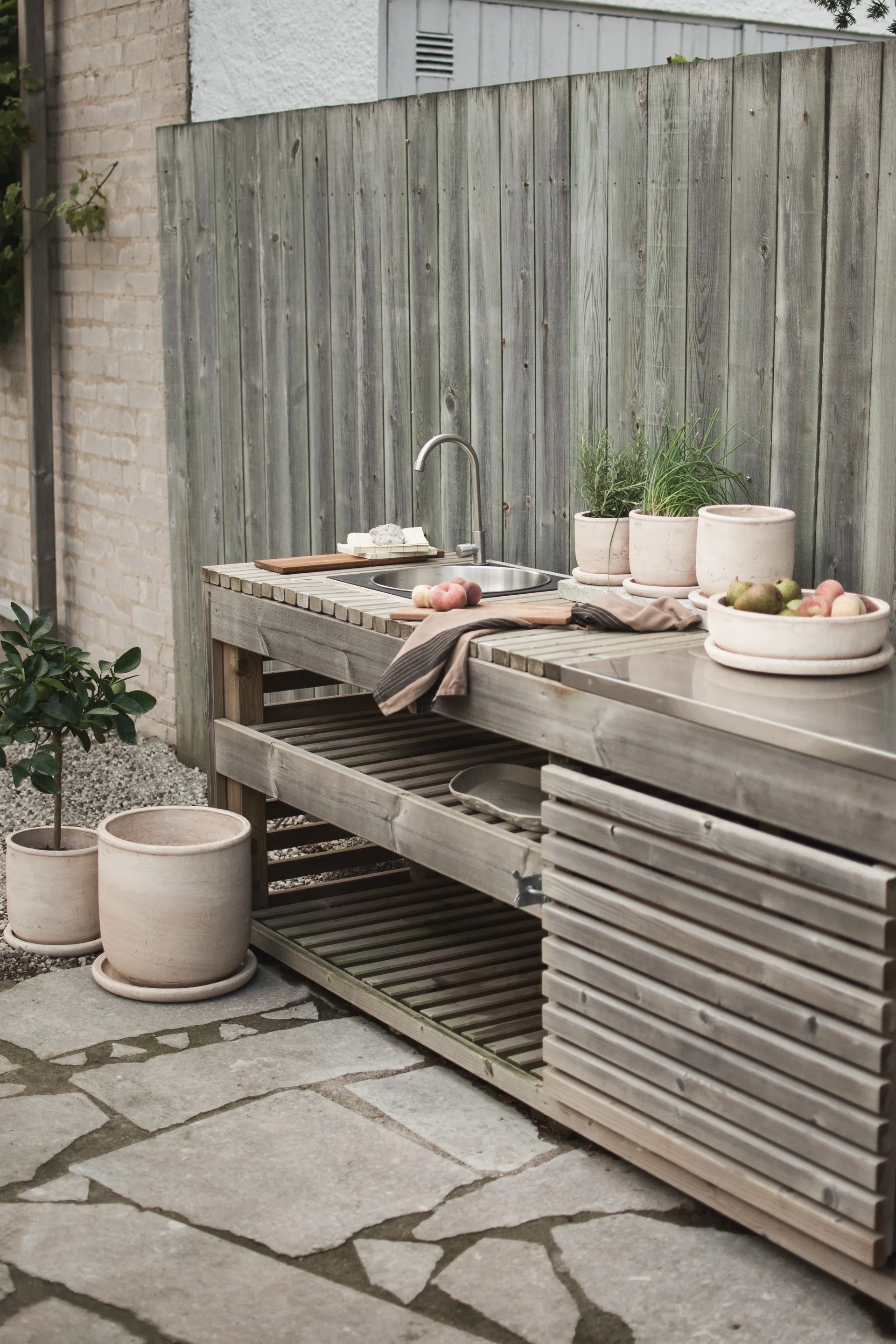 Terra kruka, Sand, Ø16x16 cm DBKD