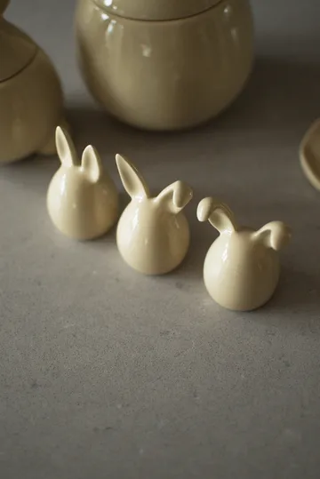 Triplets påskhare 3-pack - Shiny yellow - DBKD